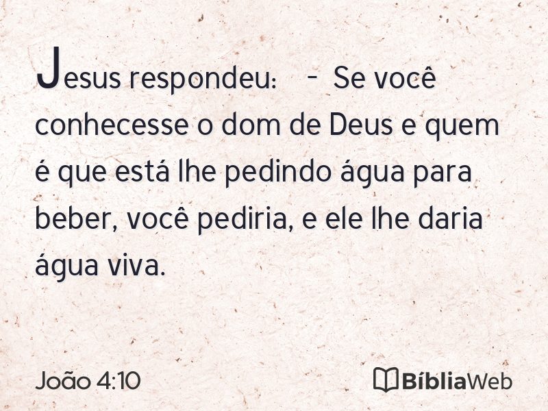 João 4:10 em imagem para compartilhar