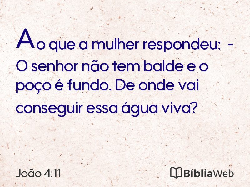 João 4:11 em imagem para compartilhar