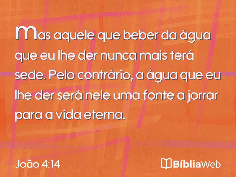 João 4:14 em imagem para compartilhar