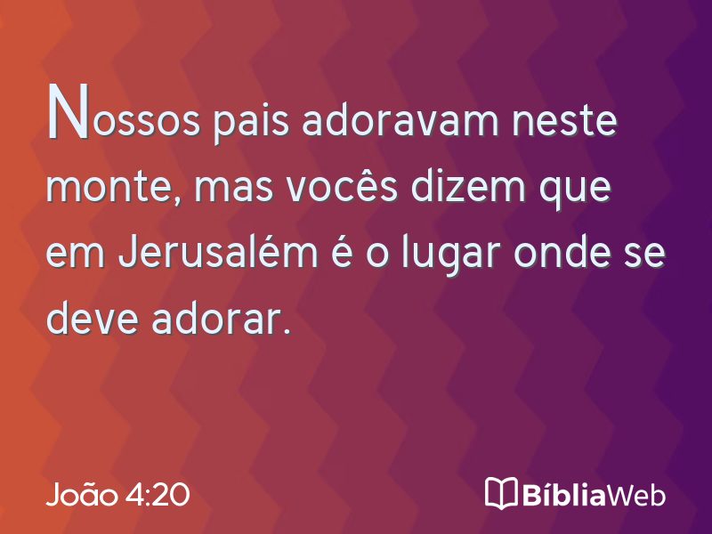 João 4:20 em imagem para compartilhar