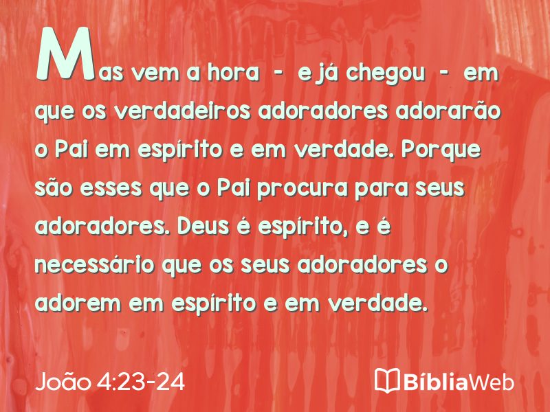 João 4:23-24 em imagem para compartilhar
