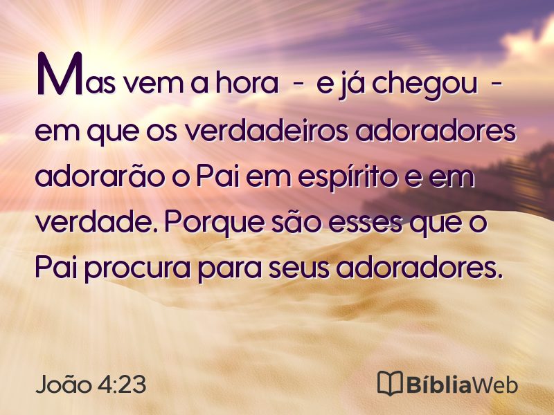 João 4:23 em imagem para compartilhar