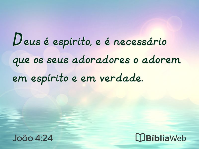 João 4:24 em imagem para compartilhar