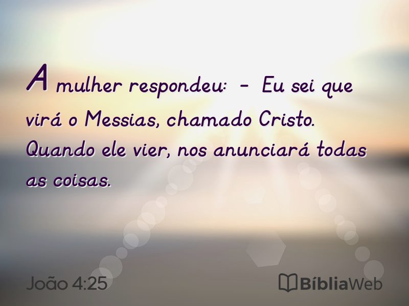 João 4:25 em imagem para compartilhar