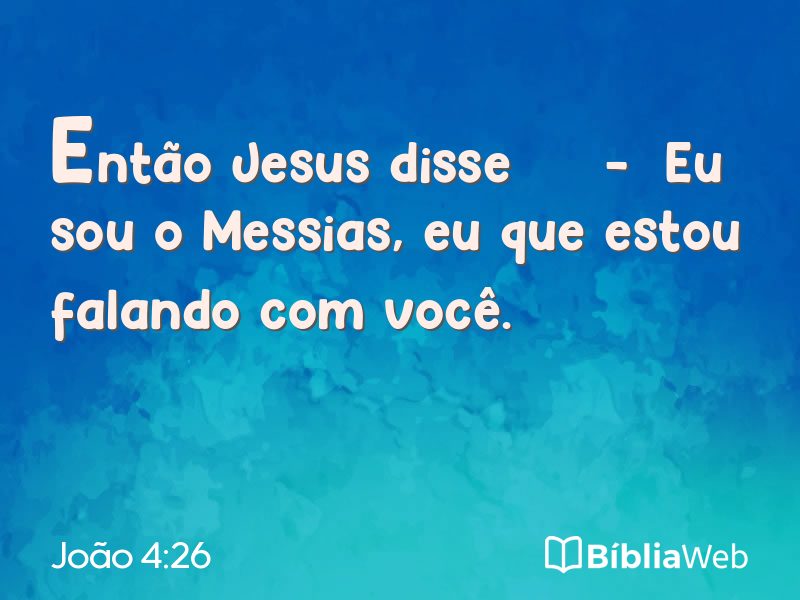 João 4:26 em imagem para compartilhar