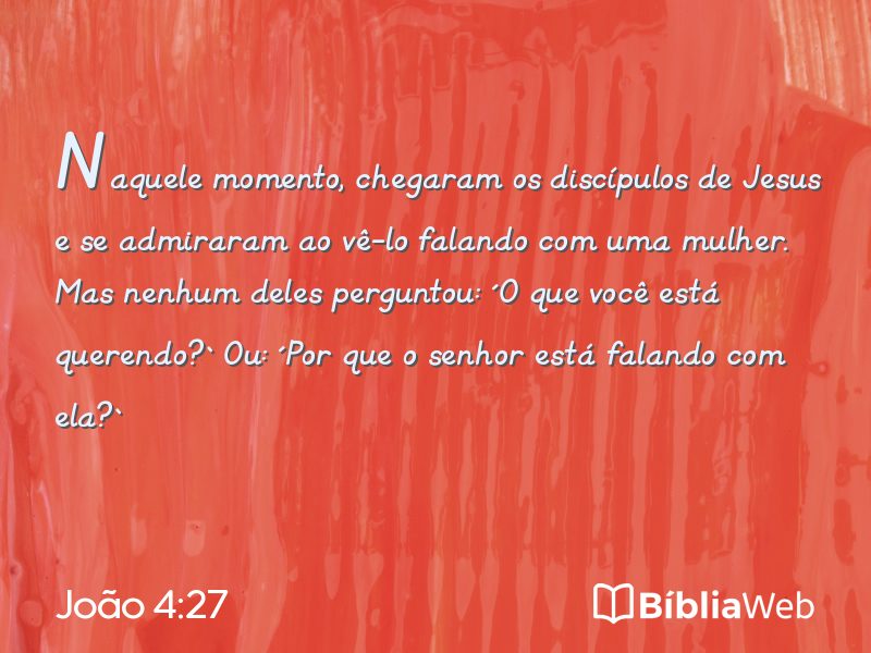 João 4:27 em imagem para compartilhar