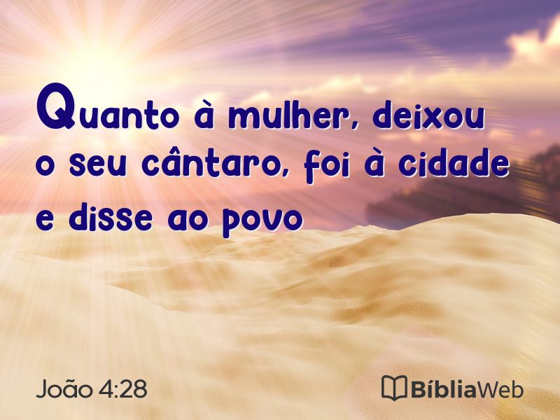 João 4:28 em imagem para compartilhar