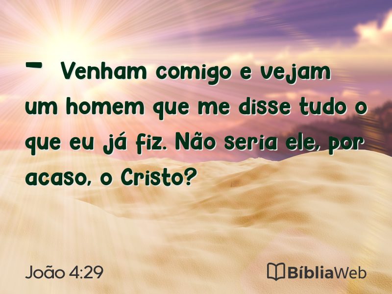 João 4:29 em imagem para compartilhar