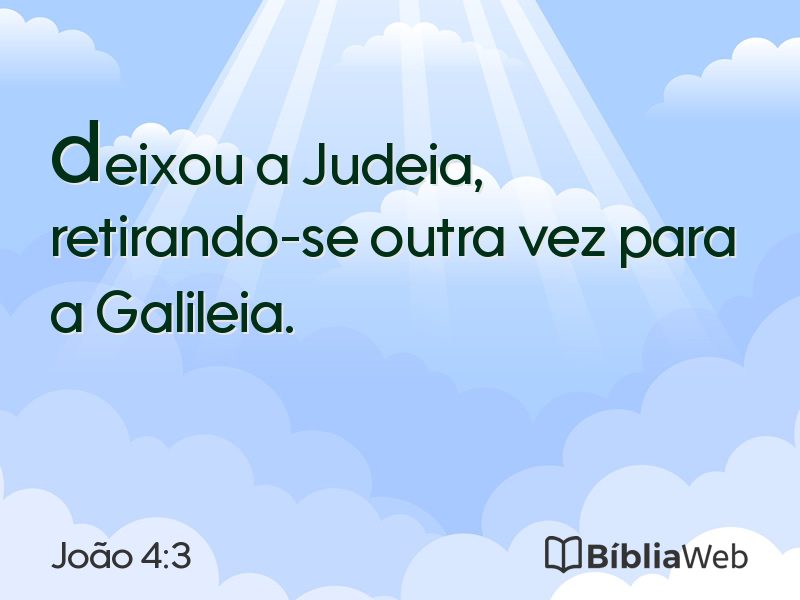 João 4:3 em imagem para compartilhar