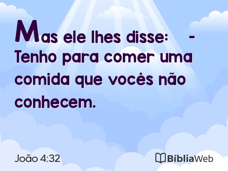 João 4:32 em imagem para compartilhar