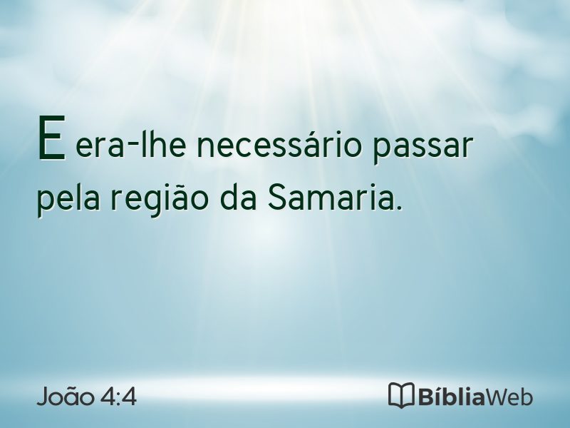 João 4:4 em imagem para compartilhar