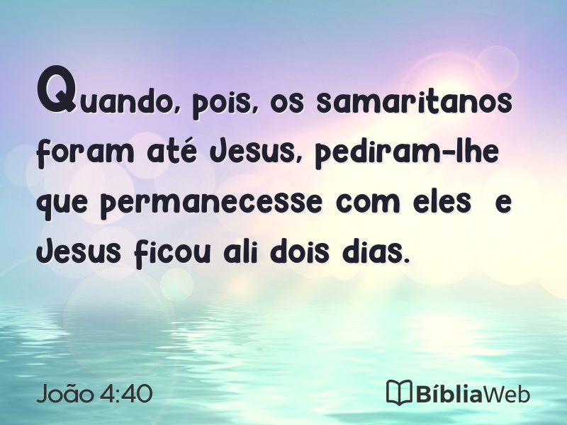 João 4:40 em imagem para compartilhar
