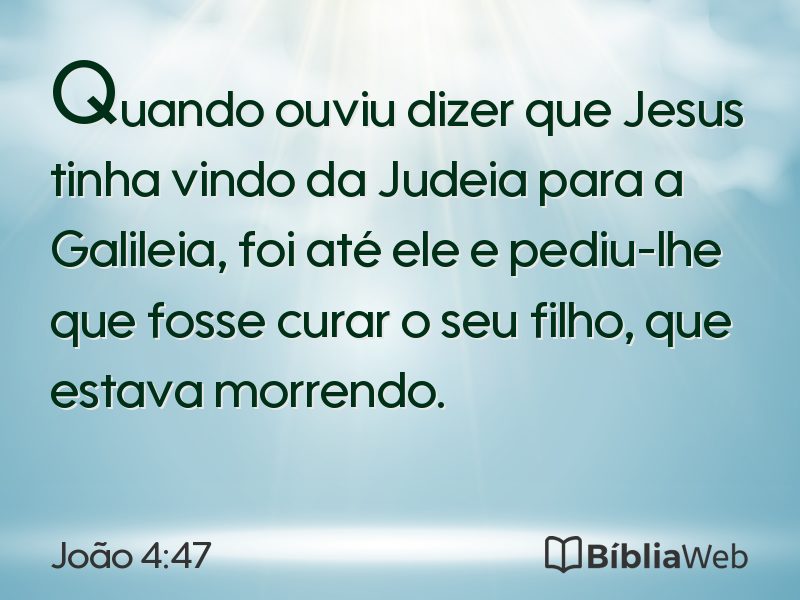 João 4:47 em imagem para compartilhar