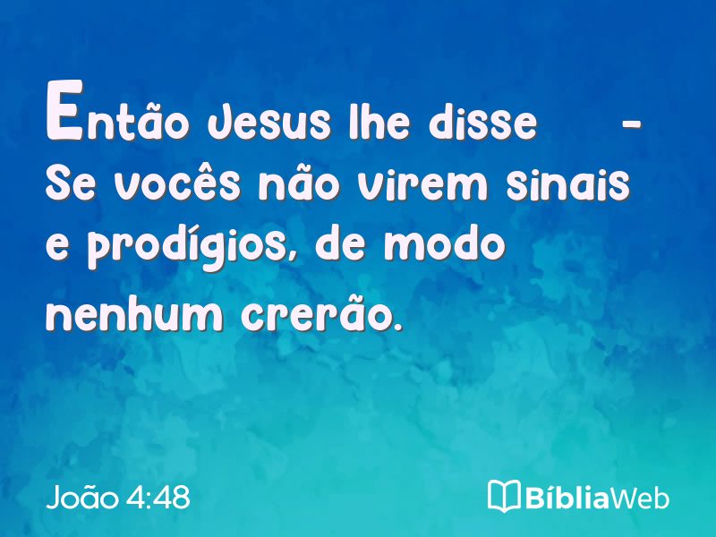 João 4:48 em imagem para compartilhar