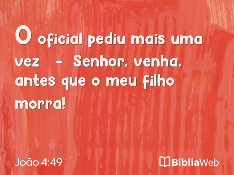 João 4:49 em imagem para compartilhar