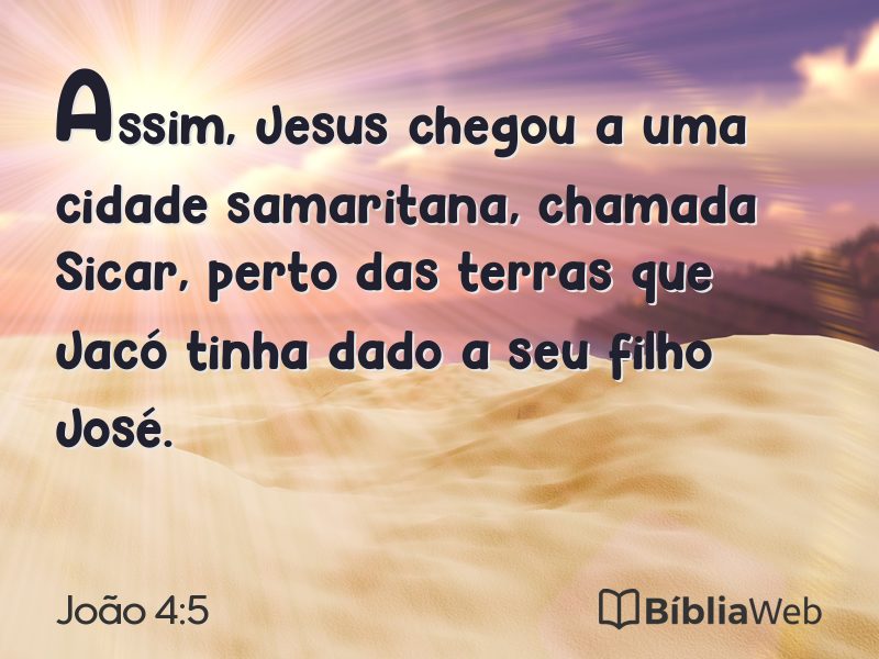 João 4:5 em imagem para compartilhar