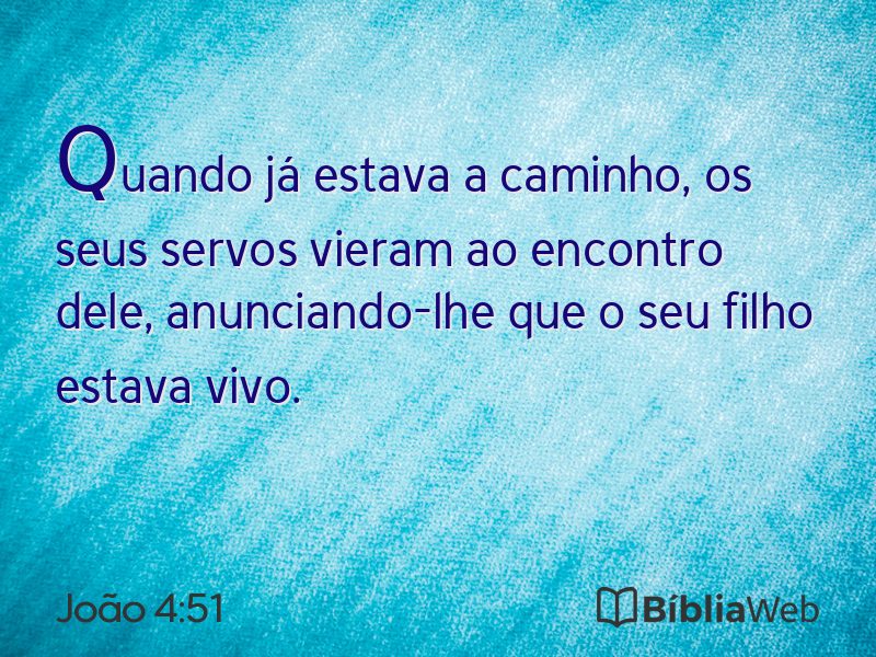 João 4:51 em imagem para compartilhar