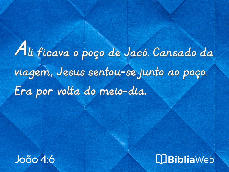 João 4:6 em imagem para compartilhar