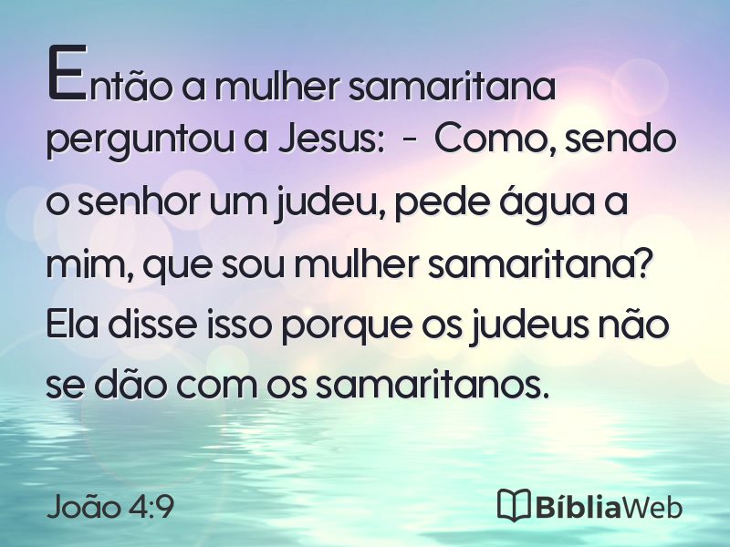 João 4:9 em imagem para compartilhar