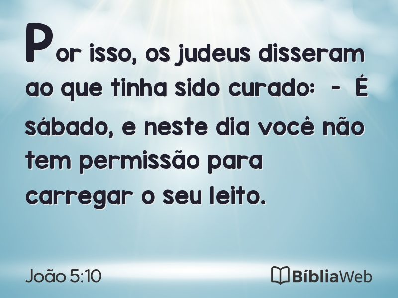 João 5:10 em imagem para compartilhar