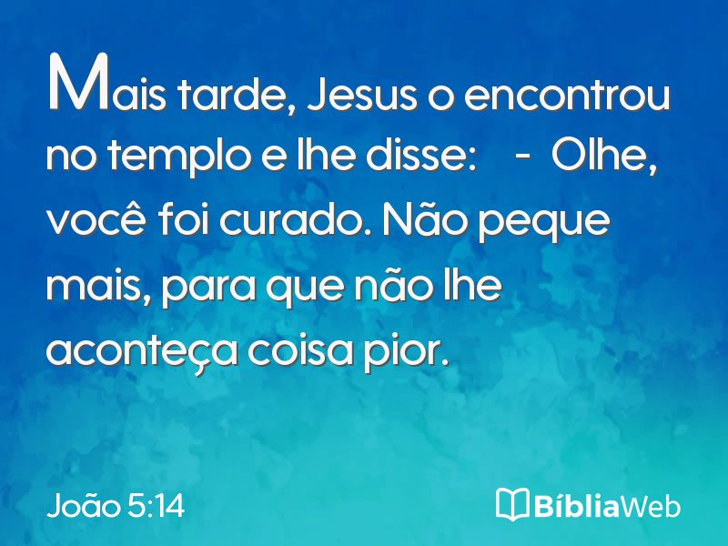 João 5:14 em imagem para compartilhar