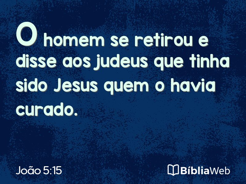 João 5:15 em imagem para compartilhar