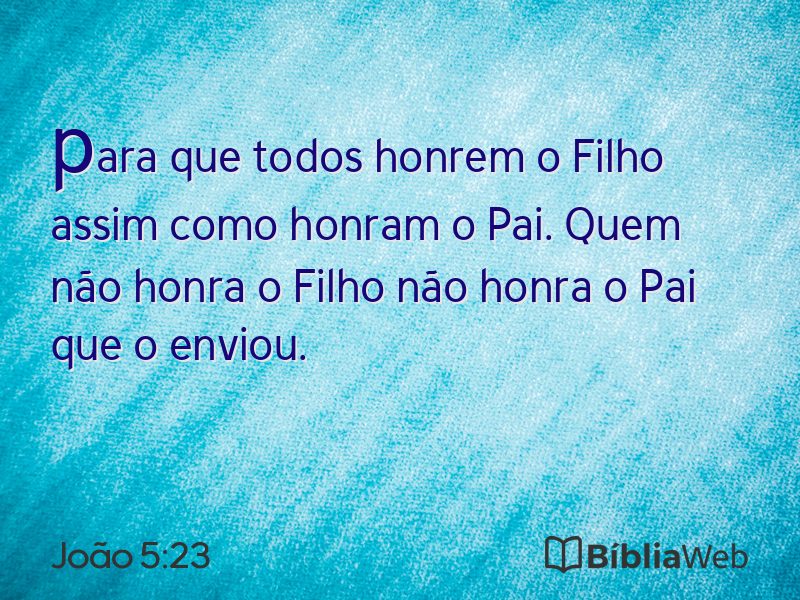 João 5:23 em imagem para compartilhar