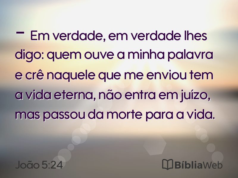 João 5:24 em imagem para compartilhar