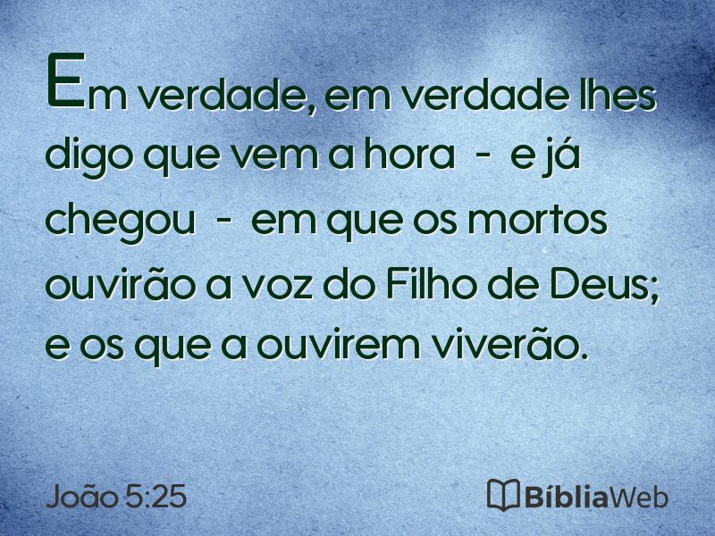 João 5:25 em imagem para compartilhar