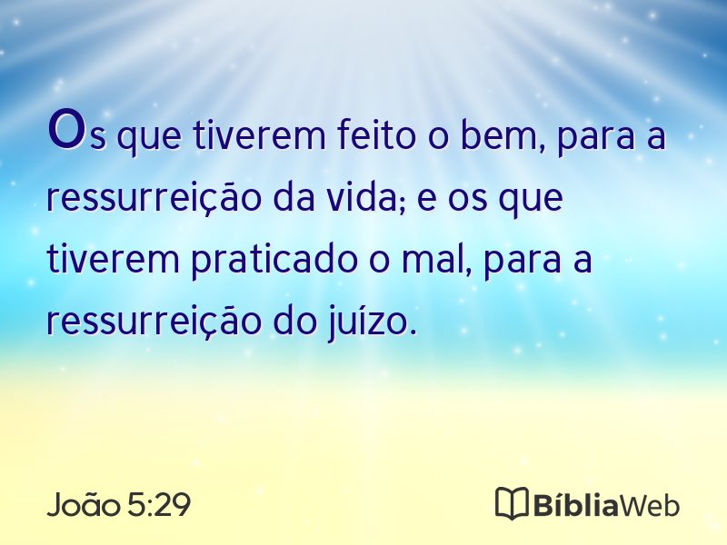 João 5:29 em imagem para compartilhar