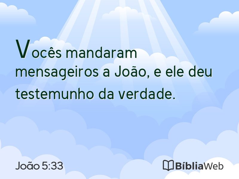 João 5:33 em imagem para compartilhar