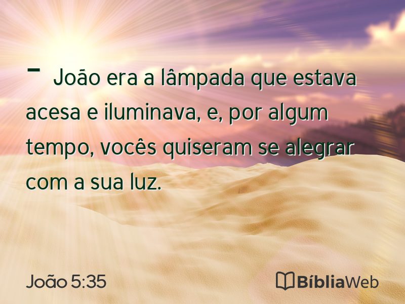 João 5:35 em imagem para compartilhar