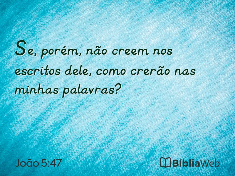 João 5:47 em imagem para compartilhar