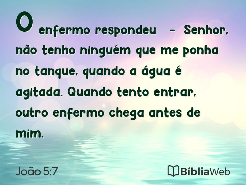 João 5:7 em imagem para compartilhar