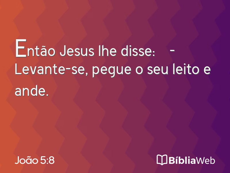 João 5:8 em imagem para compartilhar