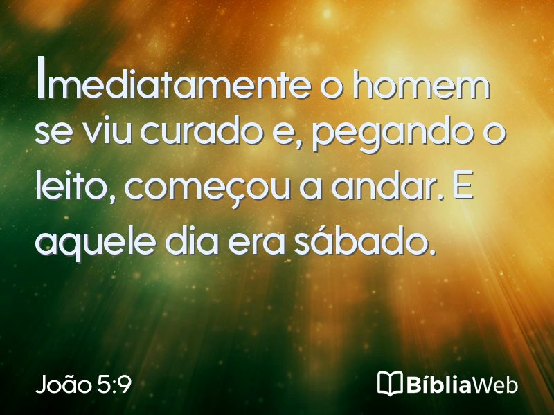 João 5:9 em imagem para compartilhar