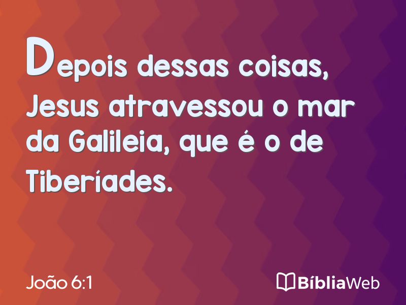 João 6:1 em imagem para compartilhar