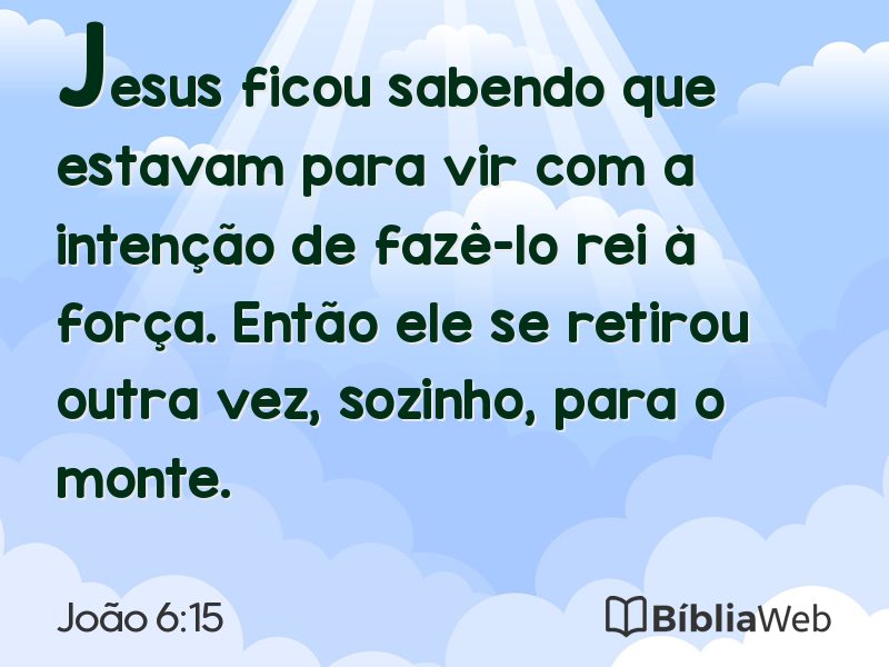 João 6:15 em imagem para compartilhar