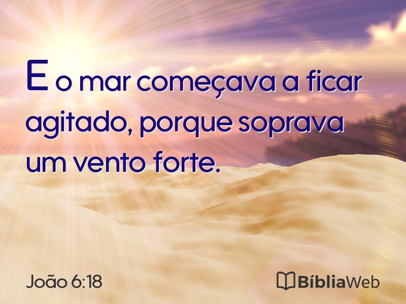 João 6:18 em imagem para compartilhar