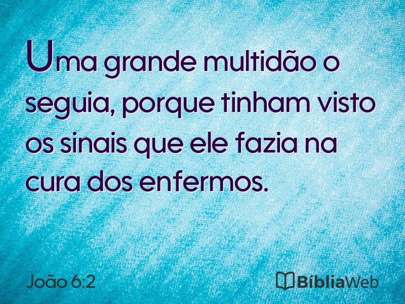 João 6:2 em imagem para compartilhar