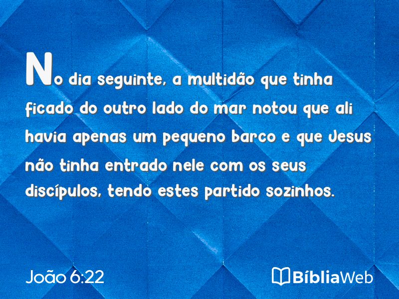 João 6:22 em imagem para compartilhar
