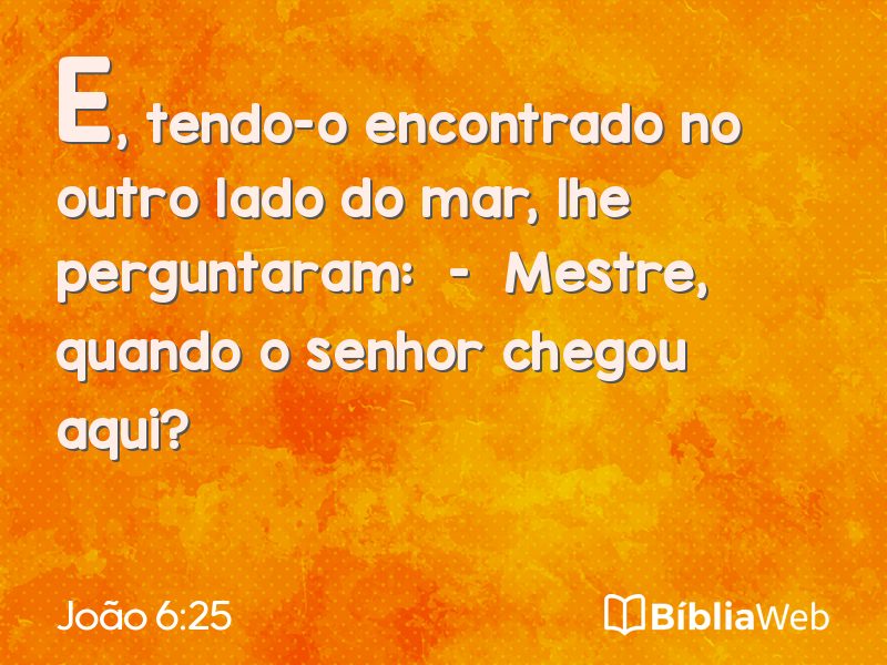 João 6:25 em imagem para compartilhar