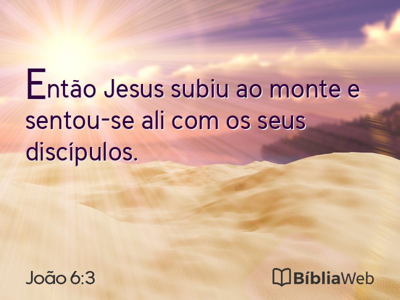 João 6:3 em imagem para compartilhar