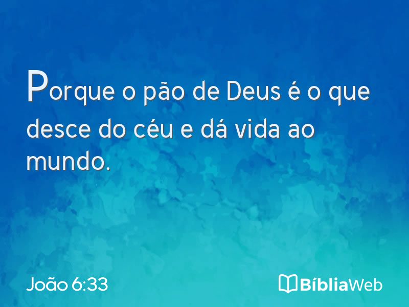 João 6:33 em imagem para compartilhar