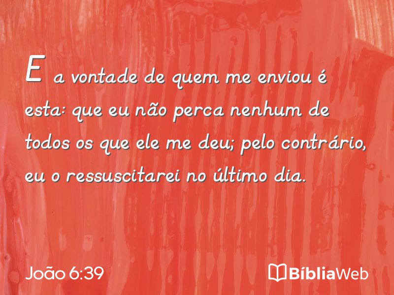 João 6:39 em imagem para compartilhar