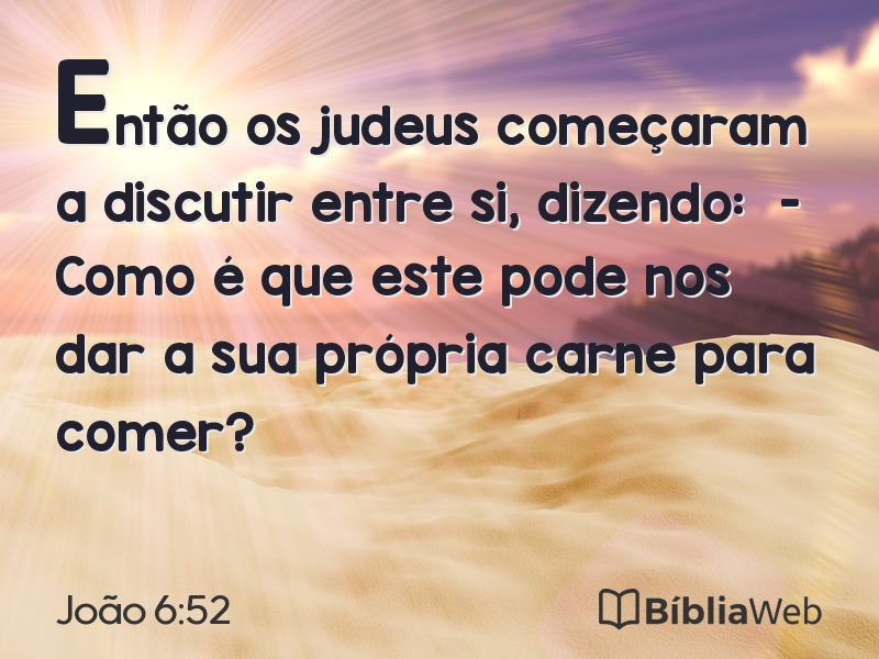 João 6:52 em imagem para compartilhar