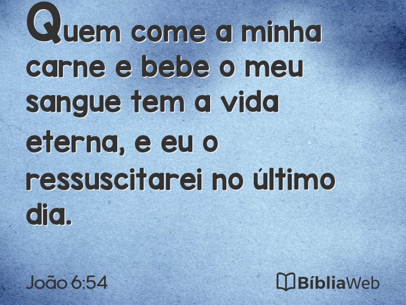 João 6:54 em imagem para compartilhar