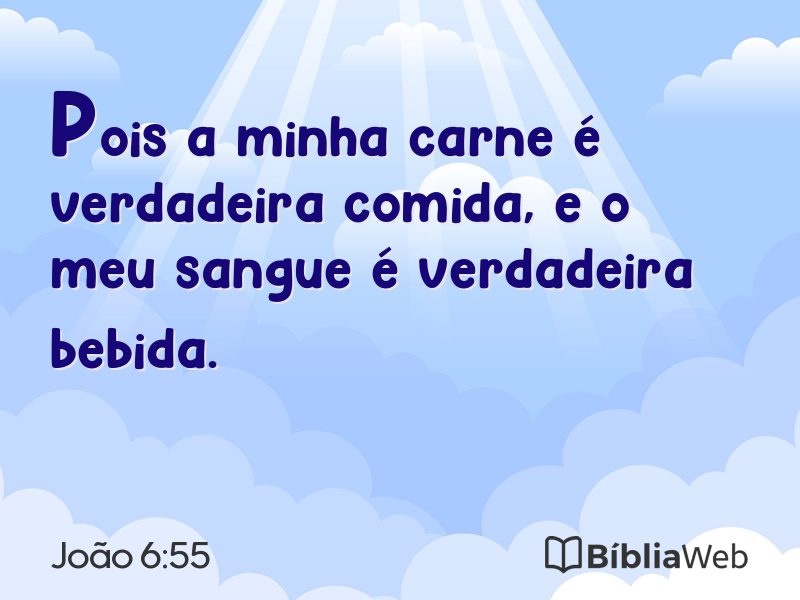 João 6:55 em imagem para compartilhar