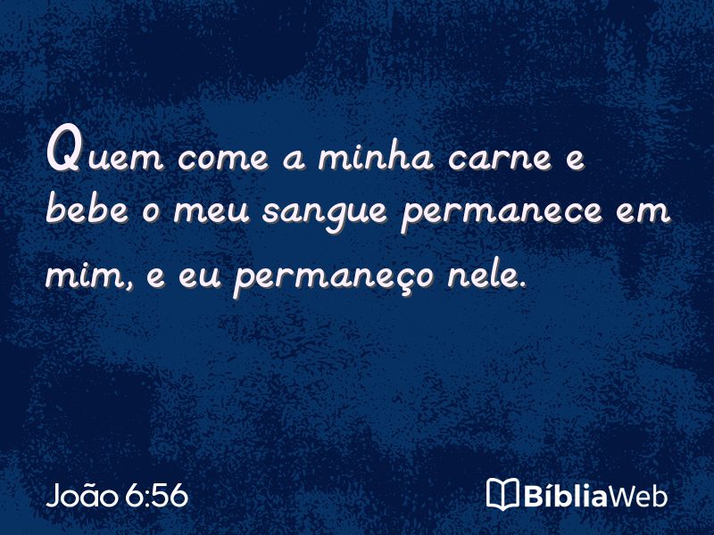 João 6:56 em imagem para compartilhar