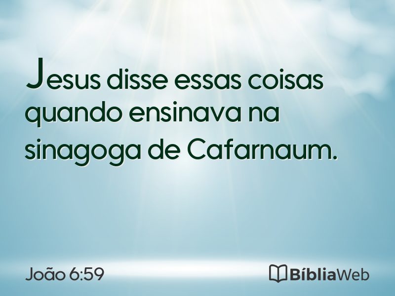 João 6:59 em imagem para compartilhar